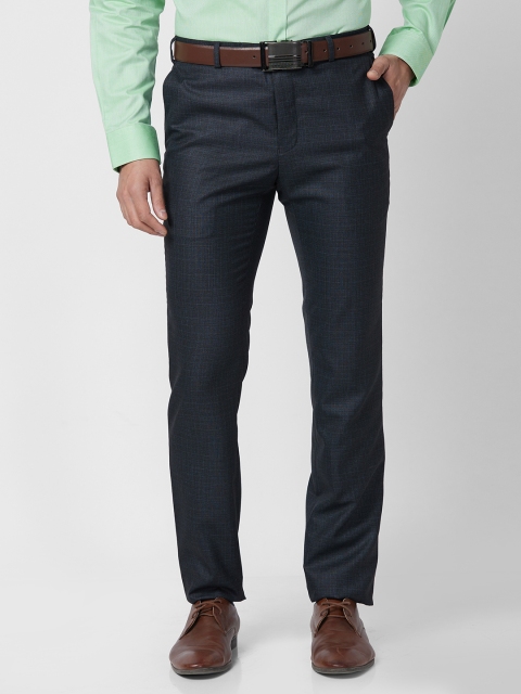 Raymond Men Textured Slim Fit Formal Trousers