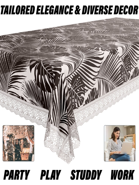 Kuber Industries Dining Table Cover PVC 8 Seater Table Cloth 3D Leaf Table Protector - Image 4