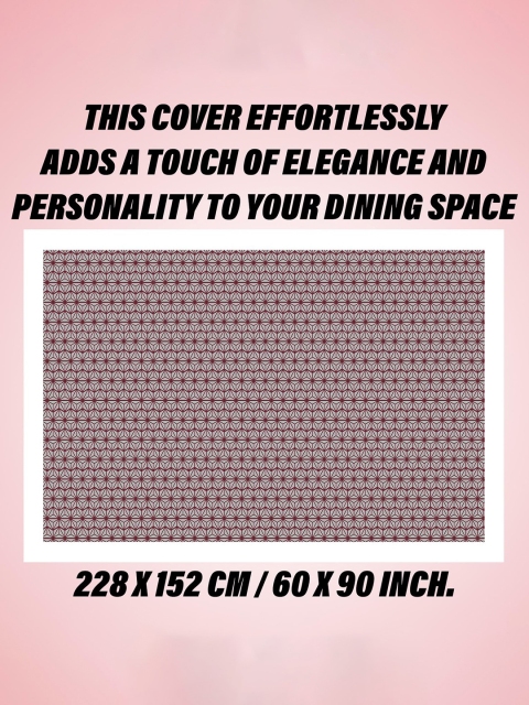 Kuber Industries Brown Star Design 6 Seater Dining Table Cloth Cover - Image 3