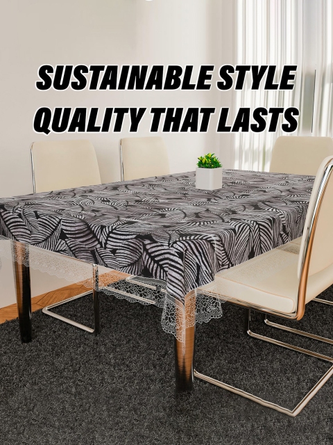 Kuber Industries Black Printed 6 Seater Dining Table Cloth Cover - Image 6