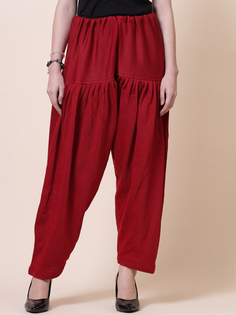 Clora Creation Women Semi-Patiala Woollen Salwar