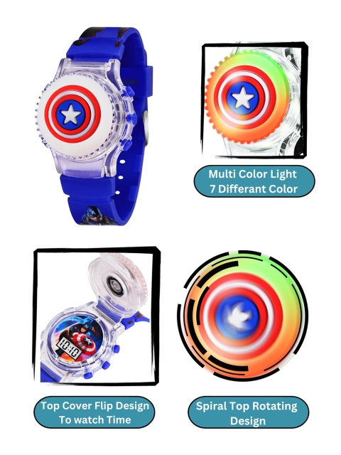 Shocknshop Kids Captain America Printed Multi Function Digital Watch WCH101 - Image 5