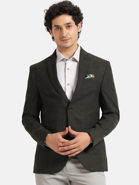 Blackberrys Checked Slim-Fit Single Breasted Blazer