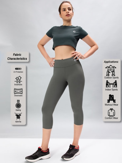 Technosport Women Antimicrobial Three-Fourth Length Gym Tights - Image 7