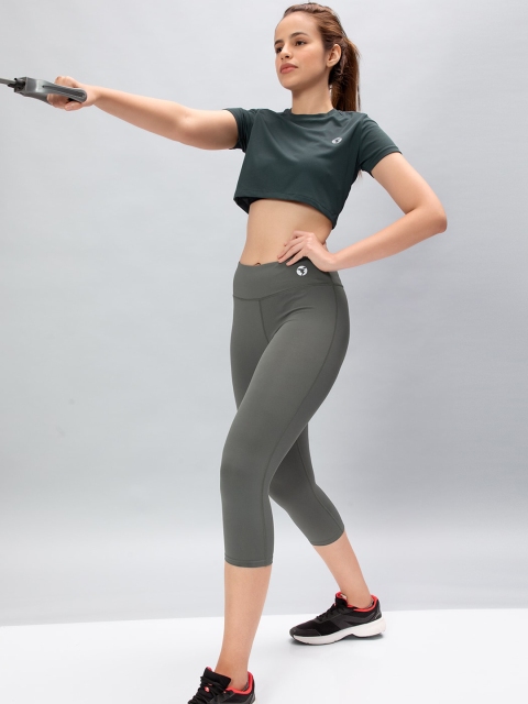 Technosport Women Antimicrobial Three-Fourth Length Gym Tights - Image 4