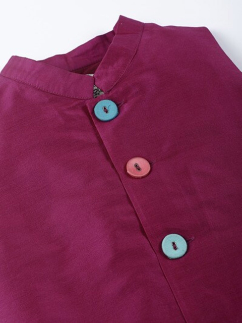 A Little Fable Boys Sleeveless Mandarin Collar Nehru Jacket - Image 3