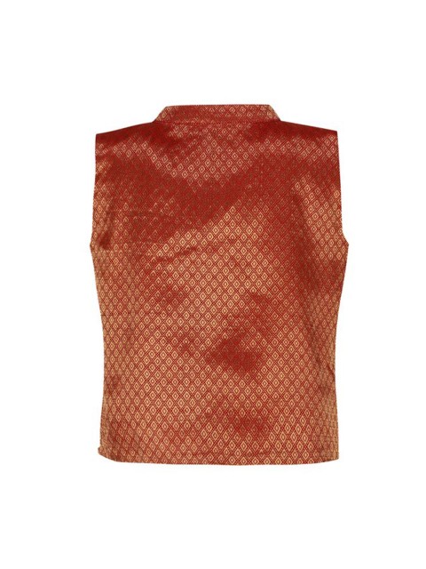 A Little Fable Boys Woven Design Nehru Jacket - Image 2