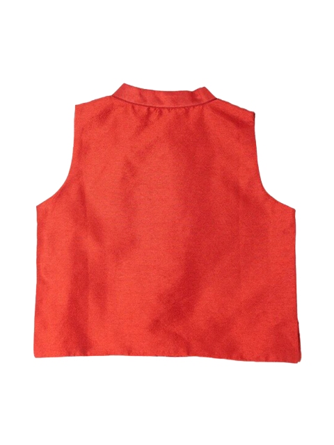 A Little Fable Boys Embroidered Woven Nehru Jacket - Image 2