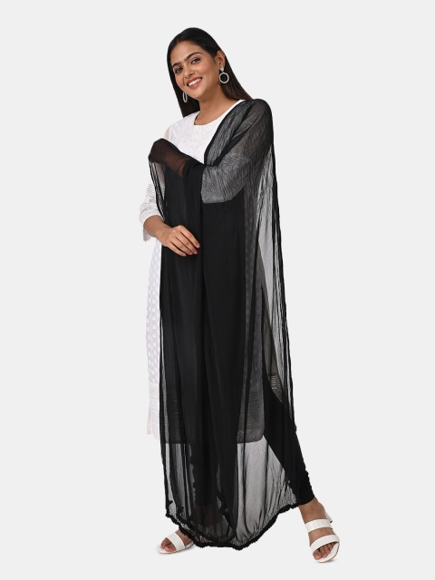 HELLA FASHIONS Solid Silk Dupatta - Image 3