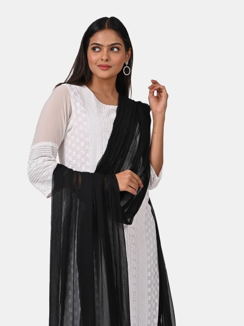 HELLA FASHIONS Solid Silk Dupatta - Image 6