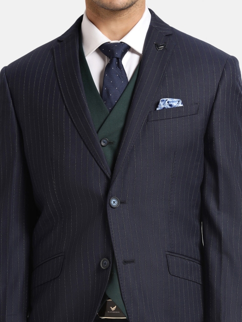 Blackberrys Striped Slim-Fit Single Breasted Three-Piece Suits - Image 2