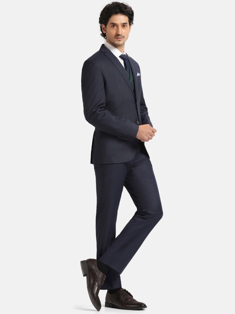 Blackberrys Striped Slim-Fit Single Breasted Three-Piece Suits - Image 4
