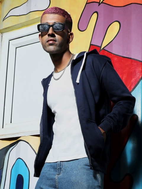 Campus Sutra Hooded Cotton Sweatshirt - Image 3