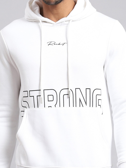 rock.it Typography Printed Hooded Pullover Sweatshirt - Image 2