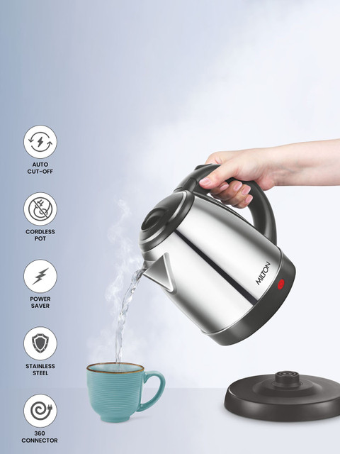 Milton Go Electro Kettle 1.5 Litres Silver and Glitz 750 Water Bottle 710 ml - Image 2