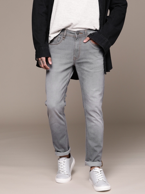 The Roadster Lifestyle Co. Men Slim Tapered Fit Light Fade Stretchable Jeans