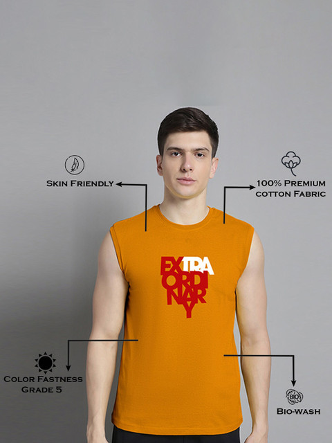 Friskers Typography Printed Bio Wash Slim Fit Pure Cotton Sports T-shirt - Image 7