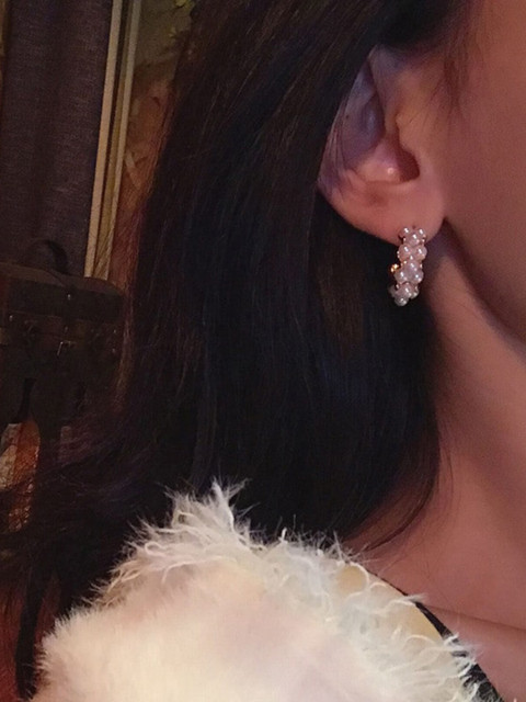 Buy Shining Diva Fashion Gold Toned Contemporary Half Hoop Earrings - - Accessories for Women - Image 7