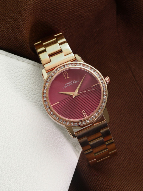 French Connection Women Stainless Steel Bracelet Style Straps Analogue Watch FCN054D