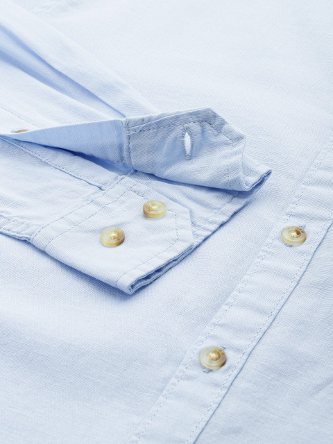 WROGN Solid Slim Fit Pure Cotton Casual Shirt - Image 3