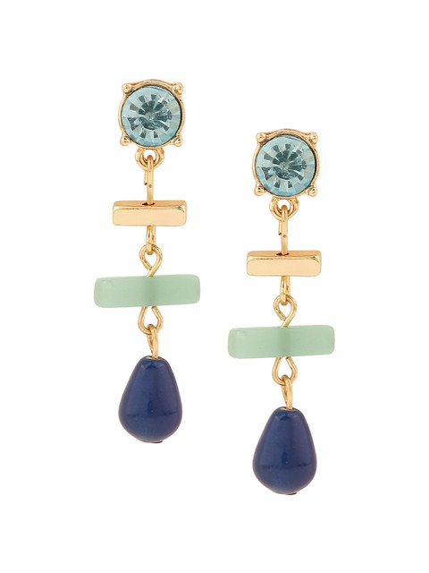Accessorize London Women Mixed Shape Stone Drop Earrings - Image 2