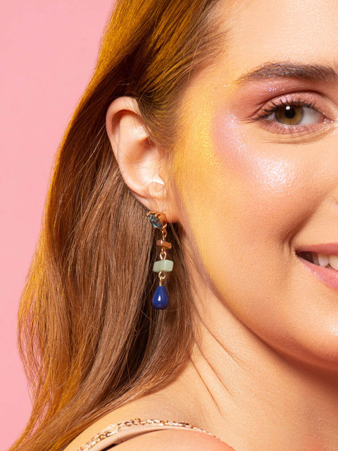 Accessorize London Women Mixed Shape Stone Drop Earrings - Image 6