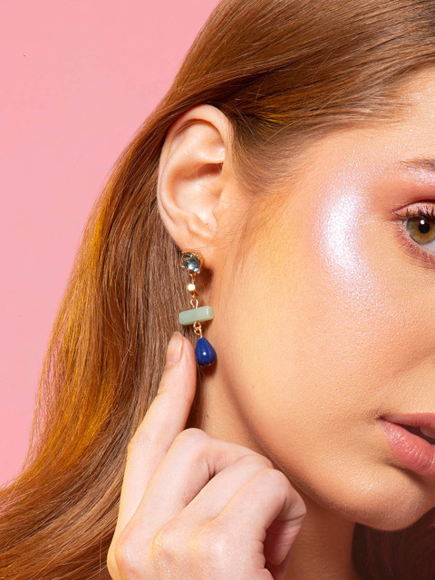 Accessorize London Women Mixed Shape Stone Drop Earrings - Image 5