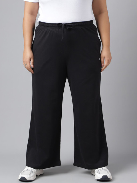 MKH Women Plus Size Relaxed Fit Wide Leg Sports Track Pants