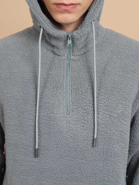 HIGHLANDER Oversized Hooded High Neck Drop-Shoulder Sleeves Sweatshirt - Image 2