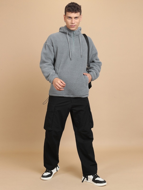 HIGHLANDER Oversized Hooded High Neck Drop-Shoulder Sleeves Sweatshirt - Image 6