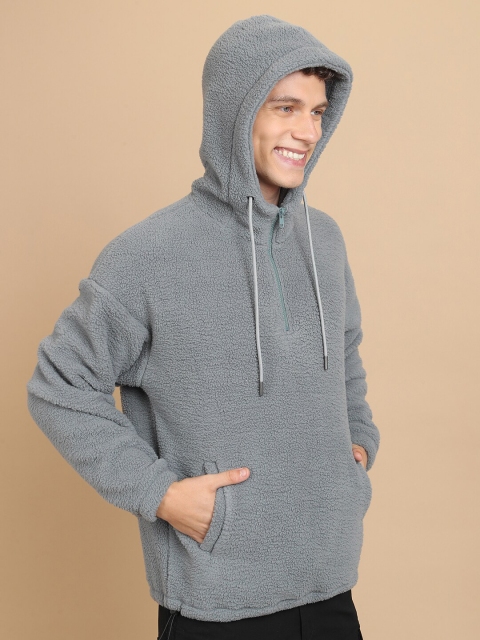 HIGHLANDER Oversized Hooded High Neck Drop-Shoulder Sleeves Sweatshirt - Image 3