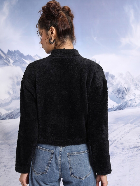 Tokyo Talkies Stand Collar Crop Bomber Jacket - Image 4