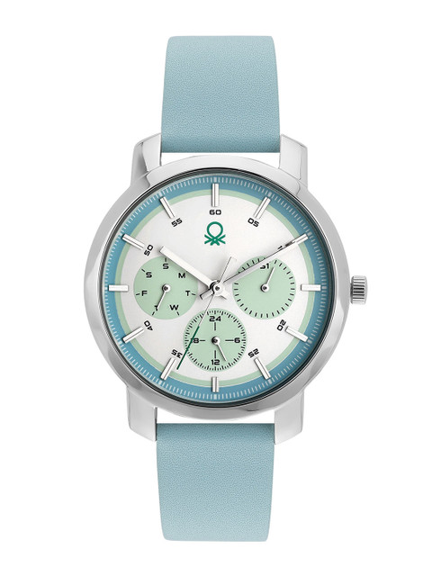 United Colors of Benetton Women Brass Dial Leather Straps Analogue Watch UWUCL0500