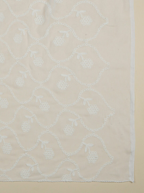 Dupatta Bazaar Floral Embroidered Thread Work Dupatta - Image 2