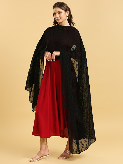 Dupatta Bazaar Floral Embroidered Dupatta - Image 3