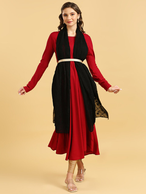 Dupatta Bazaar Floral Embroidered Dupatta - Image 6