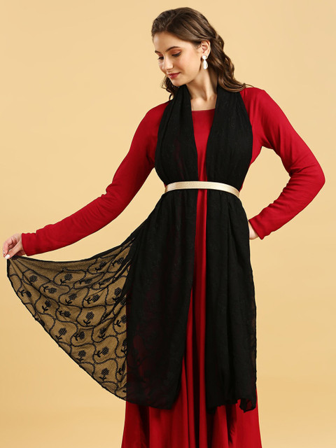 Dupatta Bazaar Floral Embroidered Dupatta - Image 5
