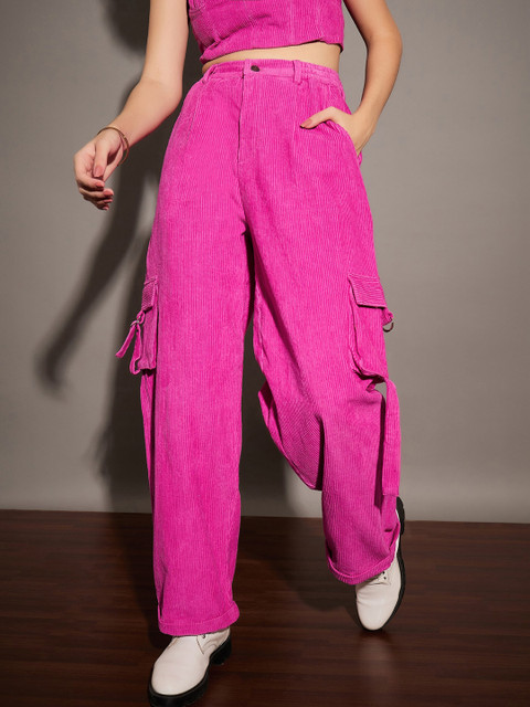 SASSAFRAS Women Cotton Loose Fit Cargos