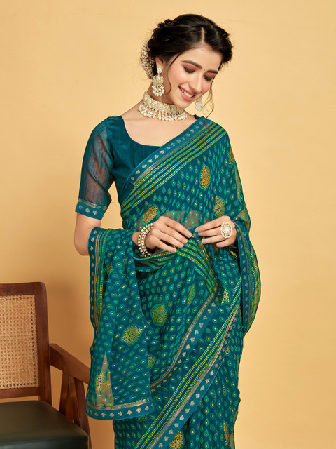 Sangria Ethnic Motifs Printed Saree