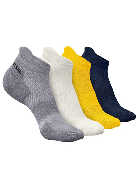 Heelium Men Pack of 4 Bamboo Super Soft & Odour-Free Breathable Ankle-Length Socks