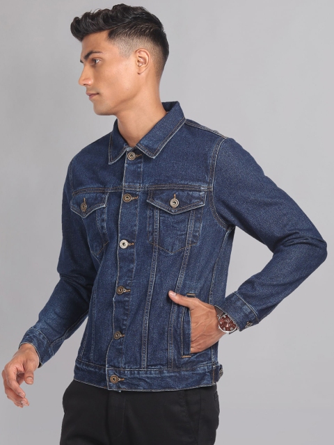 AD By Arvind Washed Pure Cotton Denim Jacket - Image 4
