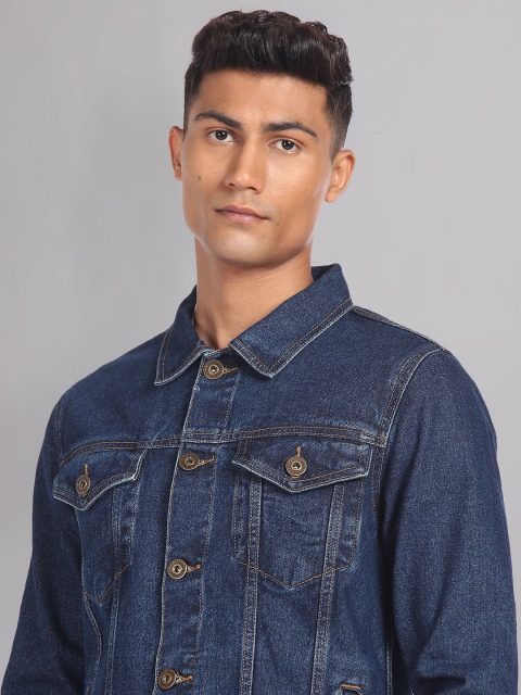 AD By Arvind Washed Pure Cotton Denim Jacket - Image 2