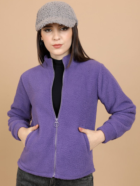 Tokyo Talkies Mock Collar Slim Fit Open Front Jacket