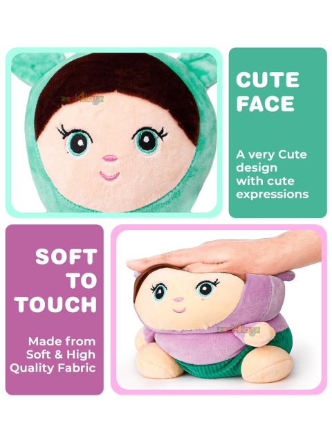 zest 4 toyz Kids Assorted Cotton Fabric Rabbit Ear Girl Soft Toy - Image 4