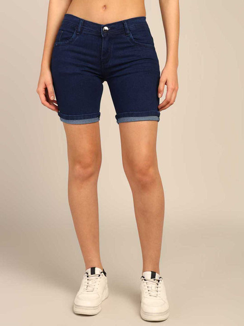 Nifty Women Skinny Fit Denim Stretchable Shorts
