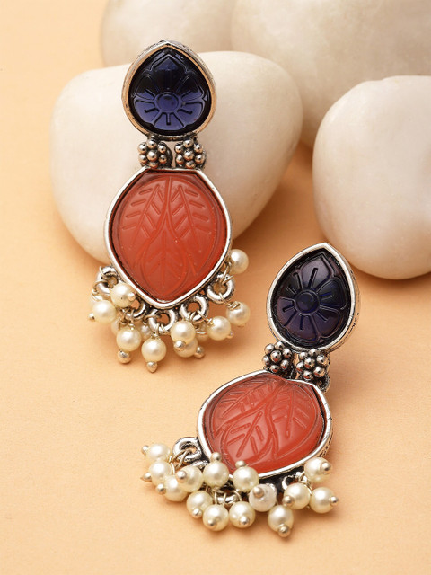 KARATCART Silver-Plated Drop Earrings