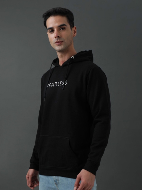 ADRO Typography Printed Hooded Pullover Sweatshirt - Image 4