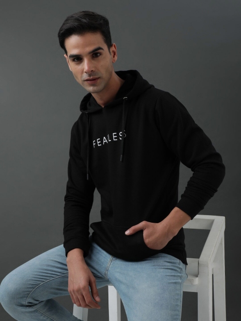 ADRO Typography Printed Hooded Pullover Sweatshirt - Image 7