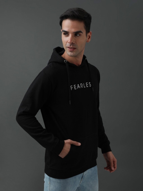 ADRO Typography Printed Hooded Pullover Sweatshirt - Image 3