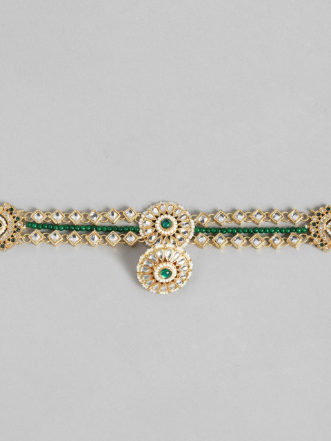 Anouk Gold-Plated Kundan-Studded Borla Matha Patti - Image 2